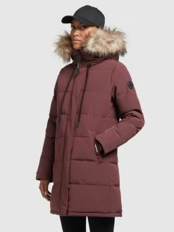 Khujo Manteaux Dhiver Manteau D’hiver Cloren Femme Rouge Foncé -Magasin de vêtements Khujo pas cher 6e8df25f2bfeef874ef8d8cdb13515e1