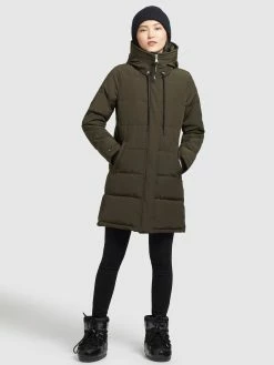 Khujo Manteaux Courts Manteau D’hiver Mats Femme Vert Foncé -Magasin de vêtements Khujo pas cher 71c0fe70dbe7a526fbf6447fd87cda19