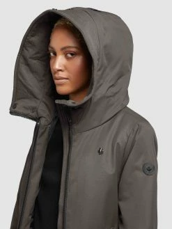 Khujo Manteaux De Mi-saison Manteau Mi-saison LISAD Femme Gris Foncé -Magasin de vêtements Khujo pas cher 73b12bdd50836855480dfc6705641d6d