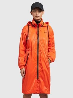 Khujo Manteaux De Mi-saison Manteau Mi-saison Marthe Femme Orange -Magasin de vêtements Khujo pas cher 76abc615614135cb7c9abc0e60713c35