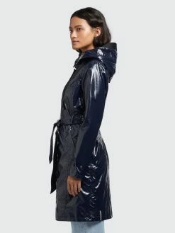 Khujo Manteaux De Pluie Manteau Mi-saison Alecia Femme Bleu Nuit -Magasin de vêtements Khujo pas cher 7a741270cd52138e5766fb00ed27aee8