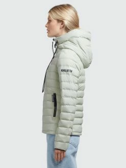 Khujo Vestes De Mi-saison Veste Mi-saison LOVINA4 Femme Vert -Magasin de vêtements Khujo pas cher 7a988973a7899dd658e3a13d0a715305