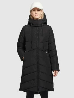 Khujo Manteaux Dhiver Manteau D’hiver Huba Femme Noir -Magasin de vêtements Khujo pas cher 7bac8a15b2b1f6602fc001baf4fafad4