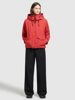 Khujo Vestes De Mi-saison Veste Mi-saison BLAIR Femme Rouge -Magasin de vêtements Khujo pas cher 7be508db224fc49935a776311458731e