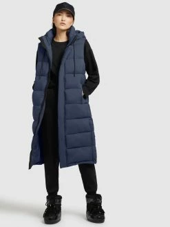 Khujo Vestes Sans Manches Gilet Tourin Femme Marine -Magasin de vêtements Khujo pas cher 84354414e5961683814db7ff46fa6b0d