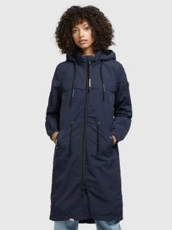 Khujo Manteaux De Mi-saison Manteau Mi-saison Voya3 Femme Bleu Foncé -Magasin de vêtements Khujo pas cher 84f3b5afee37cc08edb17c67cc29b17f