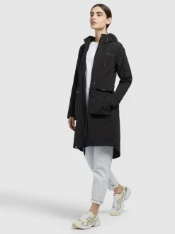 Khujo Parkas Parka Mi-saison Femme Noir -Magasin de vêtements Khujo pas cher 86564c3b2081c5bbaac2936f6546cb9a
