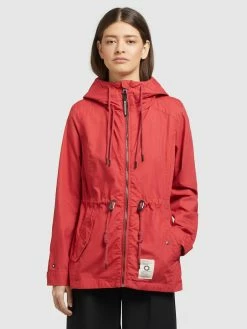 Khujo Vestes De Mi-saison Veste Mi-saison SESIA Femme Rouge -Magasin de vêtements Khujo pas cher 86aa3009bf2a61412101f36724776dc5