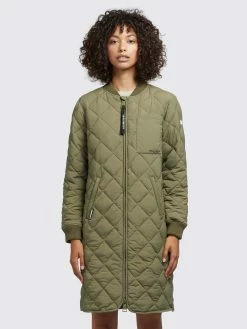 Khujo Manteaux De Mi-saison Manteau Mi-saison Mary Femme Olive -Magasin de vêtements Khujo pas cher 87320dc2d12ba66df22b1e2a231764ab