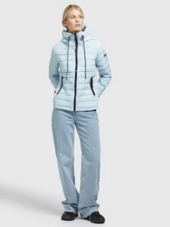 Khujo Vestes De Mi-saison Veste Mi-saison LOVINA4 MATT Femme Bleu Clair -Magasin de vêtements Khujo pas cher 8b123605f7fde5bb3b0a807c5a464452
