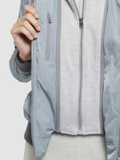 Khujo Vestes De Mi-saison Veste Mi-saison PERSEE Femme Bleu Clair / Gris -Magasin de vêtements Khujo pas cher 8b353014099c8ef20bf9ca3bf413f6ad