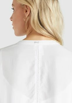 Khujo Robes Fluides Robe-chemise Crepes Femme Blanc -Magasin de vêtements Khujo pas cher 8bb8d9c6ded3ba2040388480d21ec93c