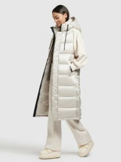 Khujo Vestes Sans Manches Gilet Tourin Femme Blanc Perle -Magasin de vêtements Khujo pas cher 8cd704bfdb4f666cd1d02fa93c93400e