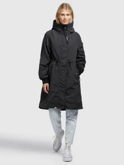 Khujo Manteaux De Mi-saison Manteau Mi-saison Silica Femme Noir -Magasin de vêtements Khujo pas cher 985b240c1a39b5987090d9612244d4ef