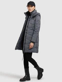 Khujo Manteaux De Mi-saison Manteau Mi-saison Fitt Light Femme Gris Foncé -Magasin de vêtements Khujo pas cher 99c16a87c31f2df324526cdb4df38c5b