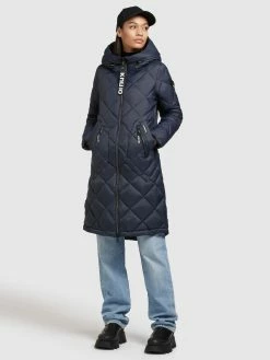 Khujo Manteaux De Mi-saison Manteau Mi-saison Zarita Femme Bleu Foncé -Magasin de vêtements Khujo pas cher a22abfa80c8043752940ac40268f44d7