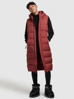 Khujo Vestes Sans Manches Gilet Magneta Femme Rouge Rouille -Magasin de vêtements Khujo pas cher a27c322c2ea6e3877668272e30dff66a