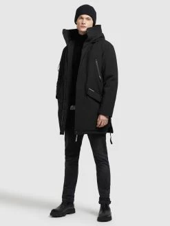 Khujo Manteaux Dhiver Manteau D’hiver Carl Homme Noir -Magasin de vêtements Khujo pas cher a44fb406be8a03ca05375c4d8b55fb7f
