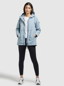 Khujo Vestes De Mi-saison Veste Mi-saison CAIMA Femme Bleu Clair -Magasin de vêtements Khujo pas cher a69e697c359678c6d09d398cec4f3ea0