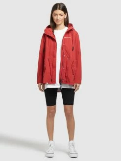 Khujo Vestes De Mi-saison Veste Mi-saison CAIMA Femme Rouge -Magasin de vêtements Khujo pas cher a8cf248b9cdc6a32d46beebf90716309