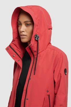 Khujo Vestes De Mi-saison Veste Mi-saison KAYA Femme Rouge -Magasin de vêtements Khujo pas cher a9e275ffe215be7881b6257e29ac411b