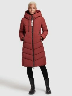 Khujo Manteaux Dhiver Manteau D’hiver Ayleena Femme Rouge Rouille -Magasin de vêtements Khujo pas cher aa864292a0d7a2991aa270eefe50770f