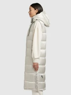 Khujo Vestes Sans Manches Gilet Tourin Femme Blanc Perle -Magasin de vêtements Khujo pas cher aba1f256bf0d1995b6f6d38b4474aeab