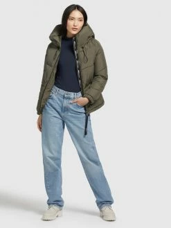Khujo Vestes Dhiver Veste D’hiver Esila Femme Kaki -Magasin de vêtements Khujo pas cher ac21cca73b786338dd8995fdfb079e48