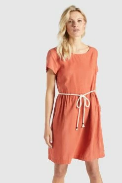 Khujo Mini-robes Robe ASBA Femme Orange -Magasin de vêtements Khujo pas cher adcae2ee75ccdda9e47b28c82d864a5e