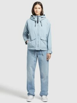 Khujo Vestes De Mi-saison Veste Mi-saison BLAIR Femme Bleu Clair -Magasin de vêtements Khujo pas cher ae196e1a846d2e5f355bbc7362d4f948