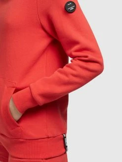 Khujo Sweats à Capuche Sweat-shirt Rhabea Femme Rouge Orangé -Magasin de vêtements Khujo pas cher b32e0ede061d04f08f5d51bde0a484c4
