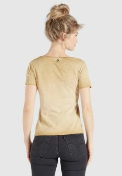 Khujo T-shirts T-shirt PERGOLA Femme Jaune Clair -Magasin de vêtements Khujo pas cher b44ab1d3cf2e16469f46ab984c221055