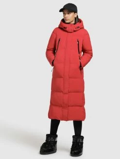 Khujo Manteaux De Mi-saison Manteau Mi-saison Melona Femme Rouge -Magasin de vêtements Khujo pas cher b678b0409c9e94ed80f912c171c303d7