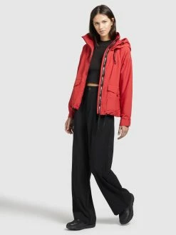 Khujo Vestes De Mi-saison Veste Mi-saison BLAIR Femme Rouge -Magasin de vêtements Khujo pas cher b7b9ba3c1f3108a43dc55cae643296c2