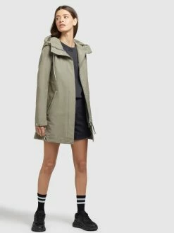 Khujo Manteaux De Mi-saison Manteau Mi-saison Artisa Femme Gris / Vert -Magasin de vêtements Khujo pas cher bc8e577941b7308f9e342d39650300a8