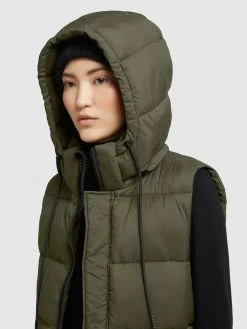 Khujo Vestes Sans Manches Gilet Eden Femme Kaki -Magasin de vêtements Khujo pas cher c41c4bcaf14a02263770ff1ffe876720