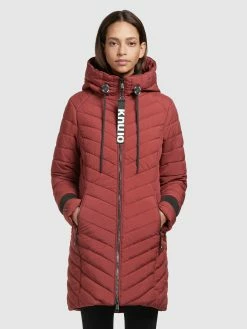 Khujo Manteaux Dhiver Manteau D’hiver Nita Femme Rouge Foncé -Magasin de vêtements Khujo pas cher c7b10ff8d3f21c98160af6ddaa29c9e4