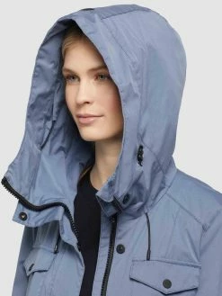 Khujo Parkas Parka Mi-saison ELST Femme Bleu -Magasin de vêtements Khujo pas cher c9700c298446965676b08104afcd5573