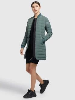Khujo Vestes De Mi-saison Veste Mi-saison Greta Femme Vert Foncé -Magasin de vêtements Khujo pas cher ca3ab09692a4578d585016b06cf32235
