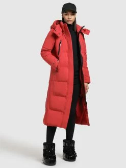 Khujo Manteaux De Mi-saison Manteau Mi-saison Melona Femme Rouge -Magasin de vêtements Khujo pas cher cb1e9c9749b9b77a688faa121c5c3397