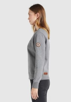 Khujo Sweats Sweat-shirt Lisel Femme Gris -Magasin de vêtements Khujo pas cher ce3c3446eb5fcd1540c251aeb4bea6ac