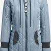 Khujo Manteaux De Mi-saison Manteau Mi-saison Jerry Femme Bleu Clair -Magasin de vêtements Khujo pas cher d13b6ee373ba0c27694f80b818fa40e1