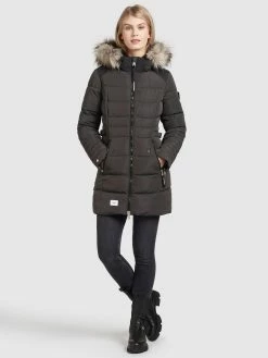 Khujo Manteaux Dhiver Manteau D’hiver Amaray Femme Anthracite -Magasin de vêtements Khujo pas cher d1e8db6b60a74e47acc14e528a54d9b0
