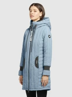 Khujo Manteaux De Mi-saison Manteau Mi-saison Jerry Femme Bleu Clair -Magasin de vêtements Khujo pas cher d2d66531514a20d7b504f096fe7c04f9