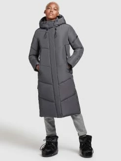 Khujo Manteaux De Mi-saison Manteau Mi-saison Femme Gris Basalte -Magasin de vêtements Khujo pas cher d7eeb51f515c73dc95d66fa34d8fd0bb