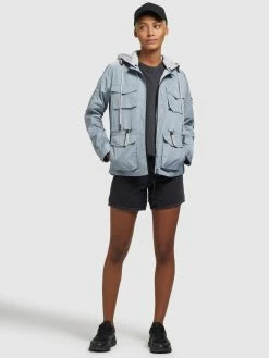 Khujo Vestes De Mi-saison Veste Mi-saison FLAMES Femme Bleu Clair -Magasin de vêtements Khujo pas cher df694f2caa10f2b3760fdf5849c9e5d9