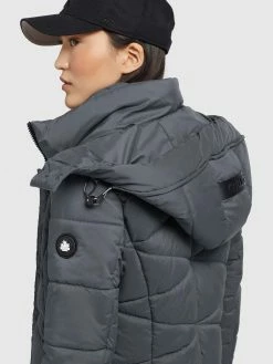 Khujo Manteaux De Mi-saison Manteau Mi-saison Fitt Light Femme Gris Foncé -Magasin de vêtements Khujo pas cher e90d9aec24b7751ba7c543f01b2adc73