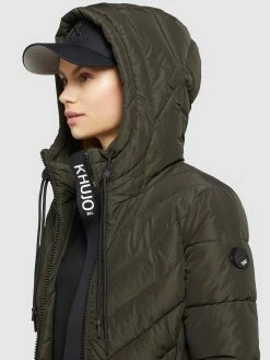 Khujo Manteaux De Mi-saison Manteau Mi-saison Mugg Femme Olive -Magasin de vêtements Khujo pas cher e9592064746ef4c5253f32733f2f00ac