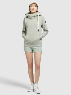 Khujo Sweats à Capuche Sweat-shirt Rhabea Femme Vert Pastel -Magasin de vêtements Khujo pas cher e960e8737a6fe5157e411beae6623ea1