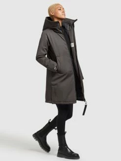 Khujo Manteaux De Mi-saison Manteau Mi-saison LISAD Femme Gris Foncé -Magasin de vêtements Khujo pas cher e9cc25c2339f7e3960eb9a8c8fd467be